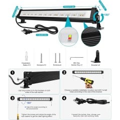 RGB+CCT LED Wall Washer Bar Bluetooth IP66 45-148W Fi Light