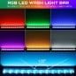 Smart Bluetooth RGB+CCT LED Linear Bar for Outdoor Use IP66 Black with Fi Light App