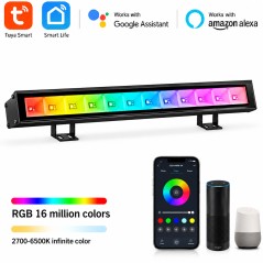 Tuya Lineare LED-Leiste RGB+CCT Smart WLAN Bluetooth IP65 Außen Schwarz
