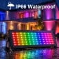 Smart Bluetooth RGB+CCT LED Linear Bar for Outdoor Use IP66 Black with Fi Light App