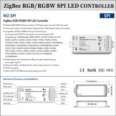 Controller LED Zigbee Tuya SPI RGB/RGBW 5-24V