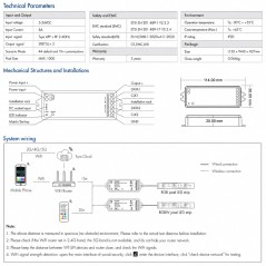Contrôleur LED Zigbee Tuya SPI RGB/RGBW 5-24 V