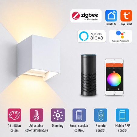 Tuya Smart Zigbee Up & Down Adjustable LED Wall Light