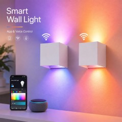 Tuya Applique LED Smart Zigbee RGB+CCT 9W Intérieur Extérieur