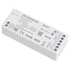 Matter Controller LED Smart over Thread 12-48V con NFC per Strisce DIM, CCT e RGBCW