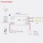 Controlador LED Smart Matter over Thread 12-48V con NFC para tiras DIM, CCT y RGBCW