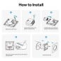 Support mural Sonoff E2GS Fusion pour interrupteurs doubles MINI-2GS, MINI-ZB2GS et ZB2GS-L