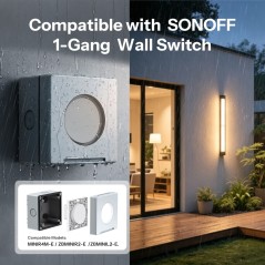 SONOFF EWPB met een enkelvoudige wandschakelaar uit de Fusion-serie