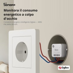 SONOFF MINI-ZB1GP: Zigbee-Verbrauchsmesser hinter einer Unterputzsteckdose