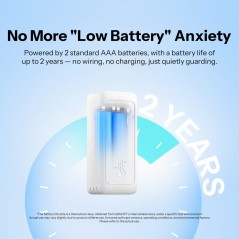Two AAA batteries and up to 2 years of battery life for the SONOFF SNZB-02B