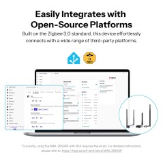 El MINI-ZB1GSP se integra con Home Assistant y otras plataformas de terceros en Zigbee 3.0
