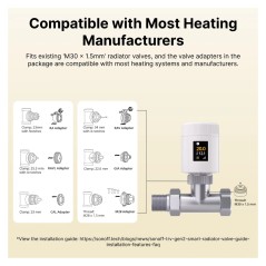The TRV-ZBT fits M30 x 1.5 mm valves and includes CAL, RAVL, RAV, M28, GIA and RA adapters.