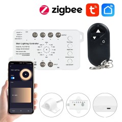Contrôleur d’éclairage LED Zigbee 3.0 avec télécommande et application Tuya Smart ou Smart Life : luminosité et scènes depuis