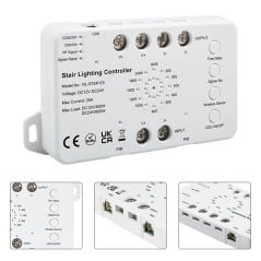 LED-Zigbee-Stufencontroller RL-STEP-E5: Tasten Time Delay, Zigbee Set, Wireless Sensor, CDS und Schraubklemmen