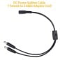 DC 12V Power Y Splitter Cable 5.5 x 2.1mm Female to Male