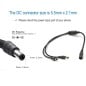DC 12V Power Y Splitter Cable 5.5 x 2.1mm Female to Male
