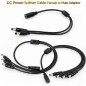 Cable divisor en Y de alimentación de 12 V CC, 5,5 x 2,1 mm, hembra a macho.