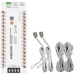 Panneau de commande intelligent Tuya pour escalier, 32 marches, LED, WiFi ou Zigbee, avec capteurs PIR