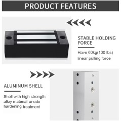 Caractéristiques de l’électroaimant de 60 kg : force de maintien stable et boîtier en aluminium