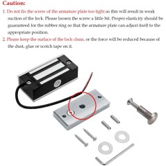Avertissements de montage de l’électroaimant de 60 kg : vis de la plaque pas trop serrée et surface propre