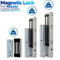 Serratura elettromagnetica per porte 12-24V nelle tre versioni: 60 kg, 180 kg e 280 kg di forza di tenuta