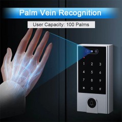 Palm recognition on the doorbell version: stores up to 100 palms
