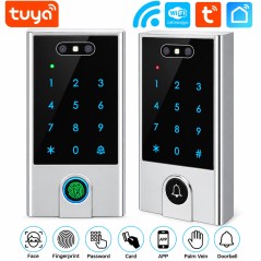 Tuya Zutrittskontrolle der Serie V5 in zwei Ausführungen, mit Fingerabdruck oder mit Klingel: Gesicht, Handfläche, PIN, Karte