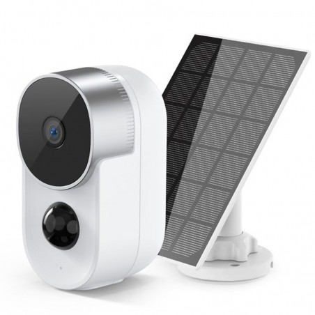 Cámara de seguridad WiFi inteligente Tuya con panel solar y batería