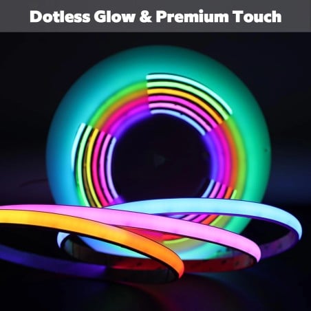 Addressable RGB+CCT COB Neon LED Strip WS2805 24V IP68 Waterproof 5 Meters