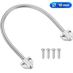 10 mm door cable pass-through in stainless steel with zinc alloy heads and four screws