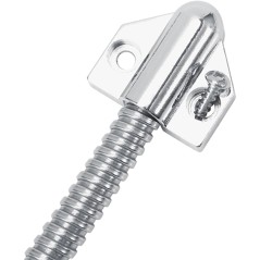 Tête de passe-câble en alliage de zinc avec trou de fixation et gaine flexible en acier inoxydable