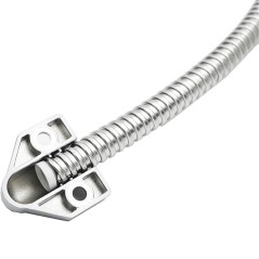 Interno della testa del passacavo per porte con l'innesto del tubo flessibile in acciaio inox