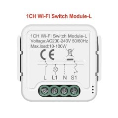 Módulo interruptor WiFi inteligente inalámbrico universal neutro Tuya para luces