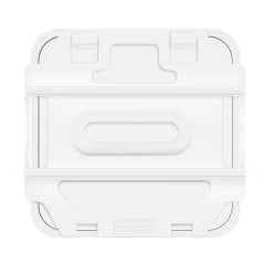 Rear of the no-neutral WiFi switch module with mounting tabs in the flush-mount box