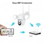Caméra de sécurité PTZ WiFi double lumière Tuya 5.0MP Caméra de sécurité PTZ WiFi double lumière Tuya 5.0MP