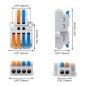 Connettore Rapido a Leva per Cavi con 2 Ingressi e Uscite Multiple