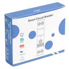 Smart switch packaging featuring the Smart Life, Tuya, Google Assistant and Alexa logos