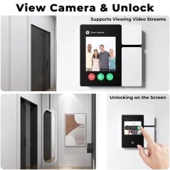 Camera video feed and smart lock unlocking from the Tuya panel screen