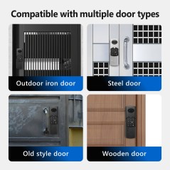 Smart lock for exterior iron doors, steel doors, old doors, and wooden doors