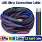 Cable para tira LED RGB de 4 pines, calibre 22 AWG, 0,34 mm²