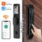 Tuya Serratura Smart WiFi con Riconoscimento Facciale 3D, Palmo, Videocitofono e Schermo Interno