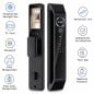 Serrure connectée Tuya Smart WiFi avec reconnaissance faciale 3D, reconnaissance palmaire, interphone vidéo et écran interne