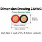 2-poliges 22 AWG 0,34 mm² einfarbiges LED-Streifenkabel