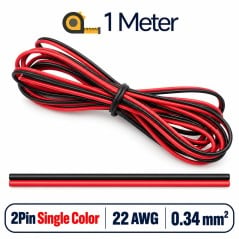 Câble pour bande LED monochrome 2 broches 22 AWG 0,34 mm²