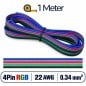 4-poliges RGB-LED-Streifenkabel 22 AWG 0,34 mm²