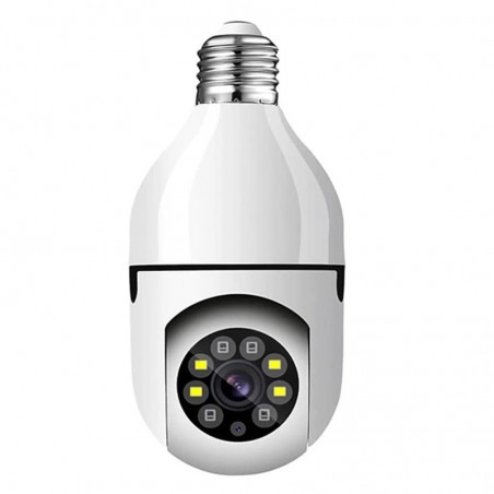 Caméra panoramique Tuya avec ampoule E27 Wi-Fi 3.0MP Alexa Google