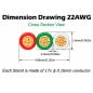 3-poliges adressierbares LED-Streifenkabel 22 AWG 0,34 mm²