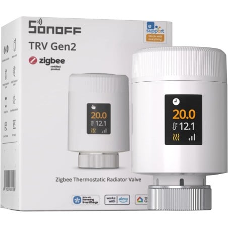 Válvula termostática inteligente para radiador Sonoff TRV Gen2 Zigbee TRV-ZBT