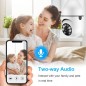 Caméra d'ampoule panoramique Wi-Fi Tuya 3.0MP
