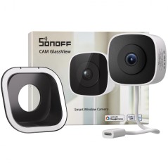 Sonoff CAM GlassView CAM-S3W Cámara inteligente para ventanas Wi-Fi 2K de doble banda sin taladros, en caja